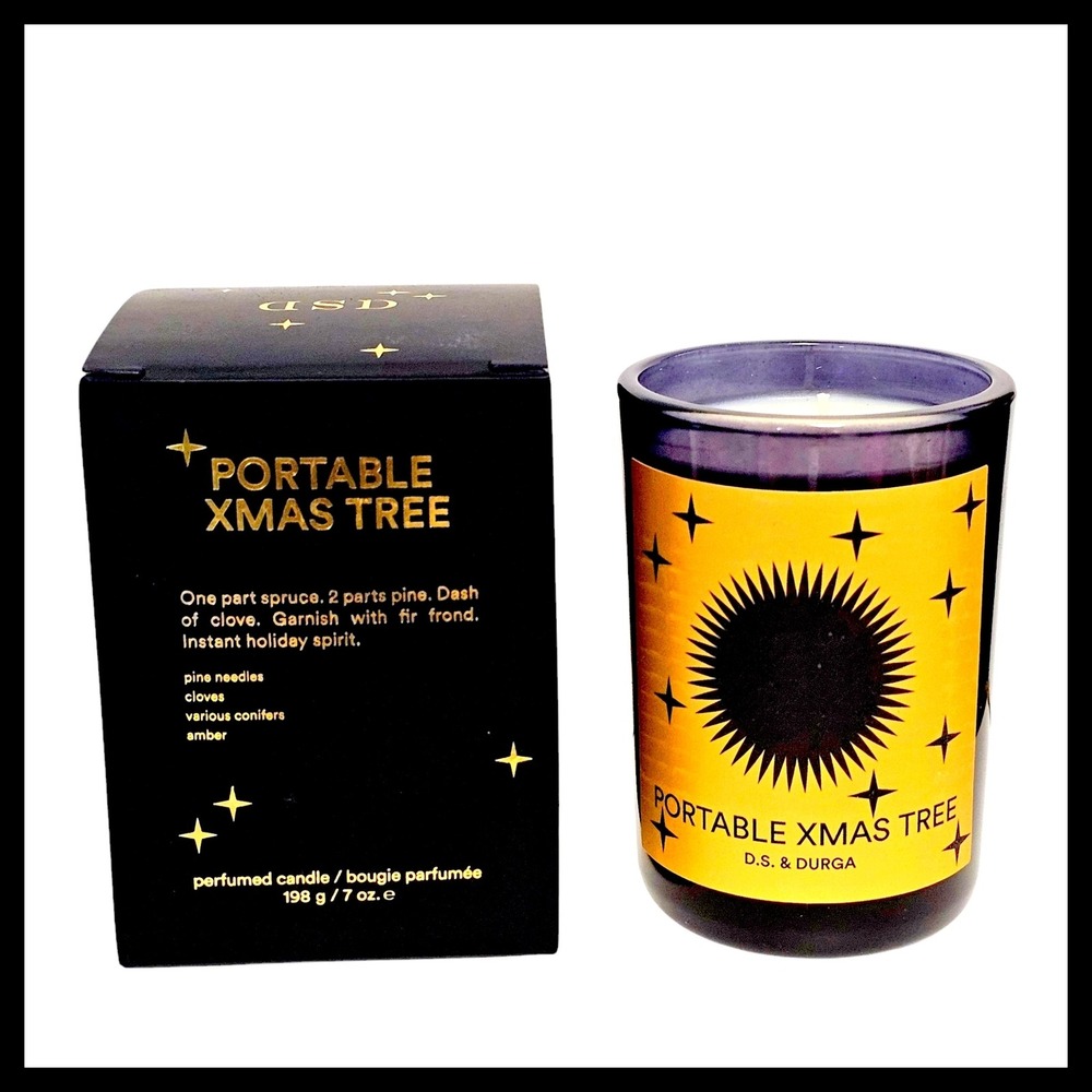 D.S. & Durga Portable‎ Xmas Tree Scented Candle Pine Holiday Full Size New